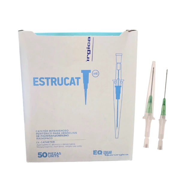 ESTRUCAT CATÉTER INTRAVENOSO PERIFÉRICO 18G X 45 MM CAJA CON 50 PIEZAS
