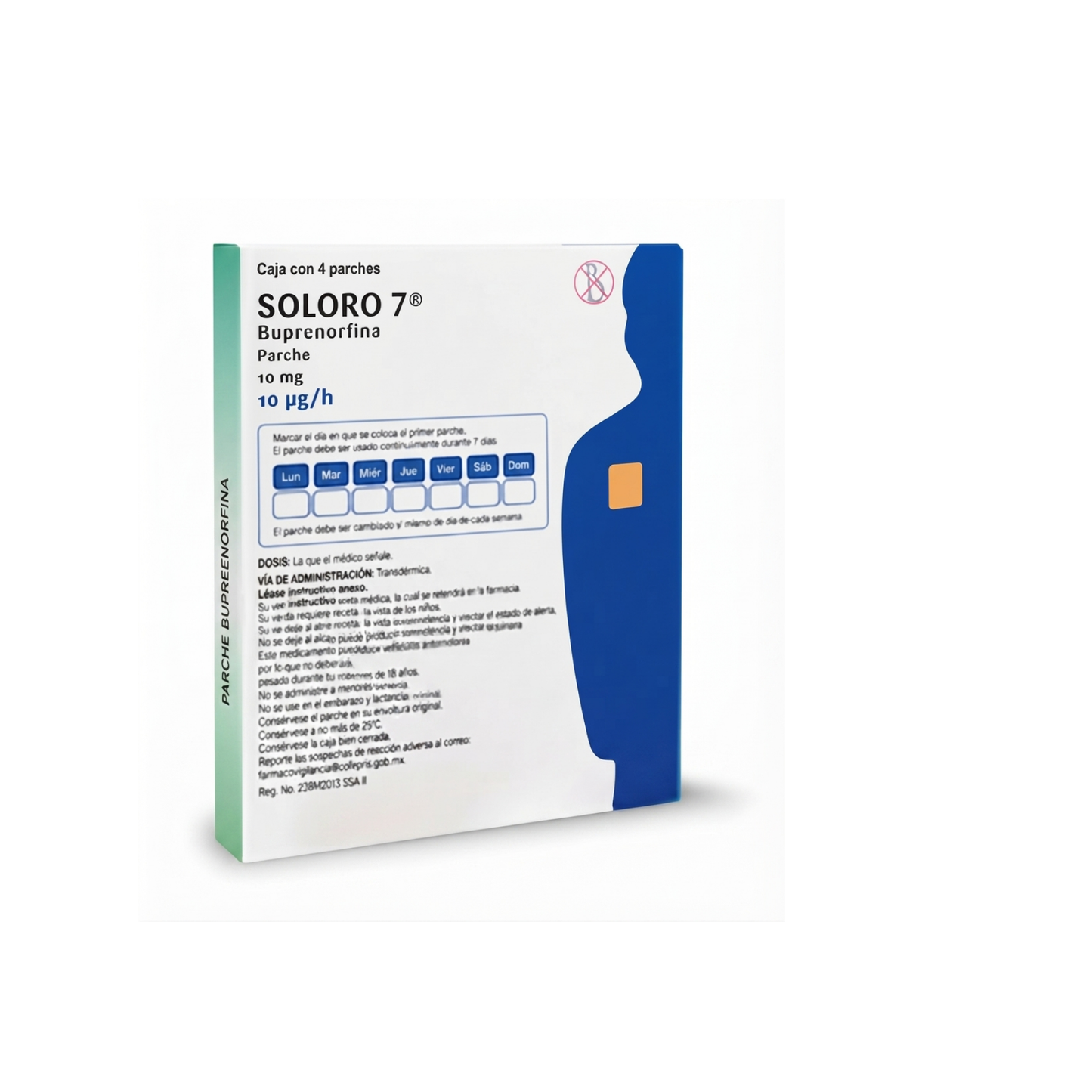 SOLORO 7 BUPRENORFINA 10MG CAJA CON 4 PARCHES