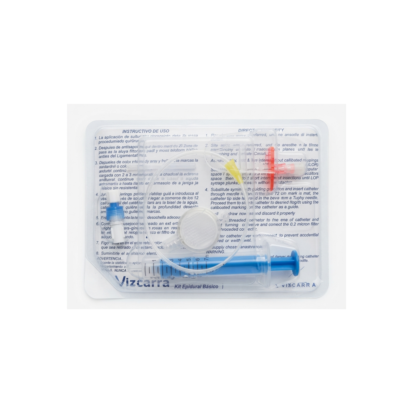 CANULA EPIDURAL VIZCARRA 19G X 920MM PAQUETE CON 5 PIEZAS