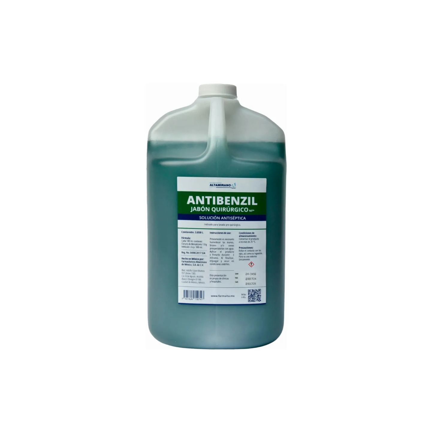 JABON QUIRURGICO ANTIBENZIL GALON DE 3.850 LITROS