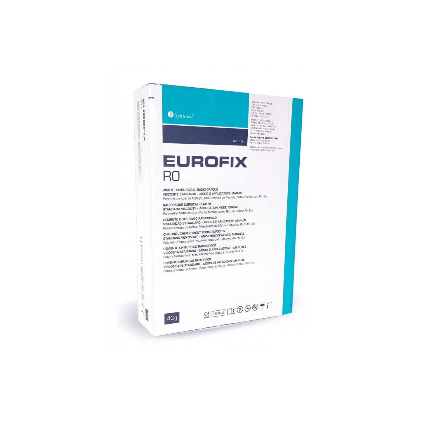 Cemento para hueso Eurofix radiopaco quirugico 40 gr