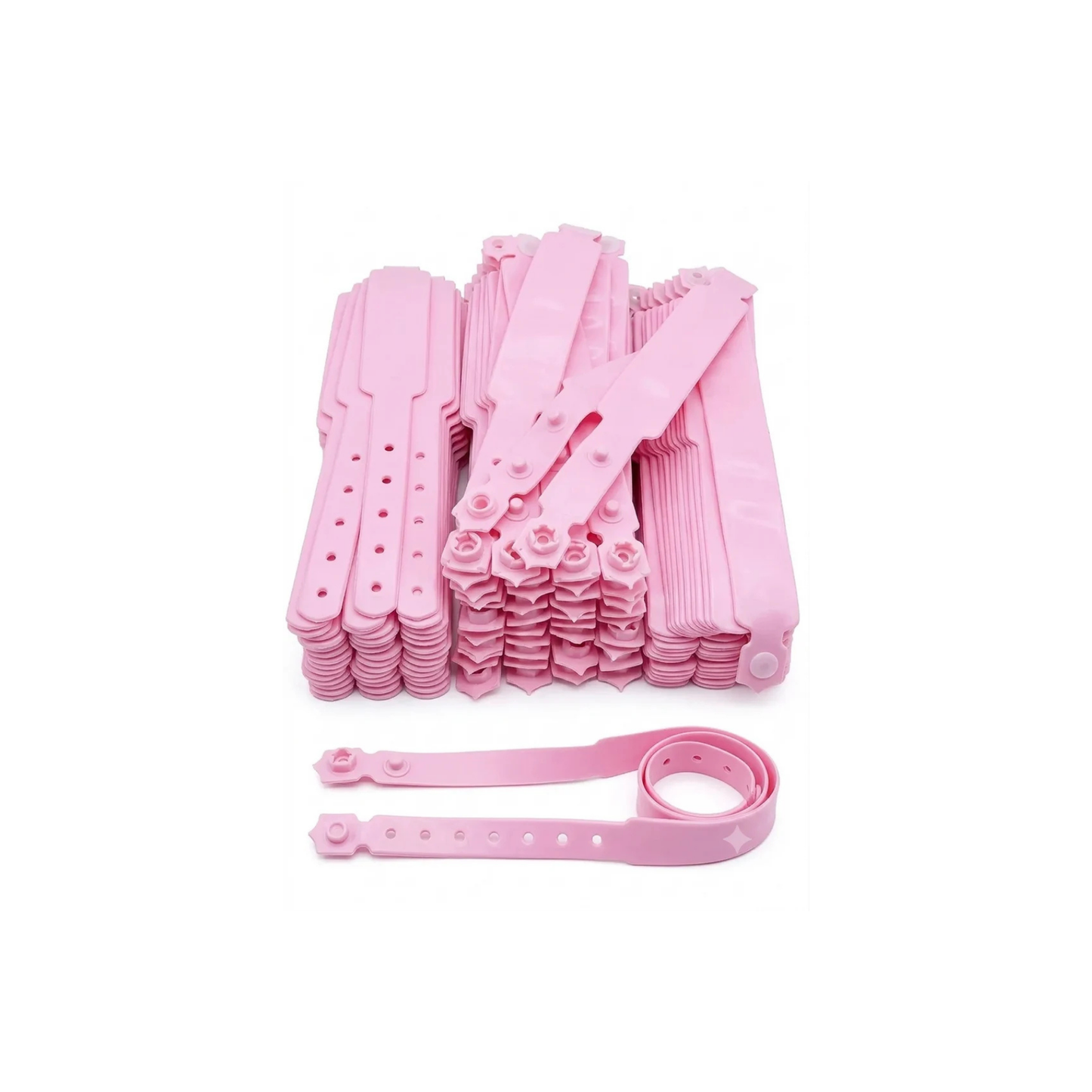 BRAZALETE PARA IDENTIFICACION INFANTIL NIÑA COLOR ROSA PAQUETE CON 100 PZ