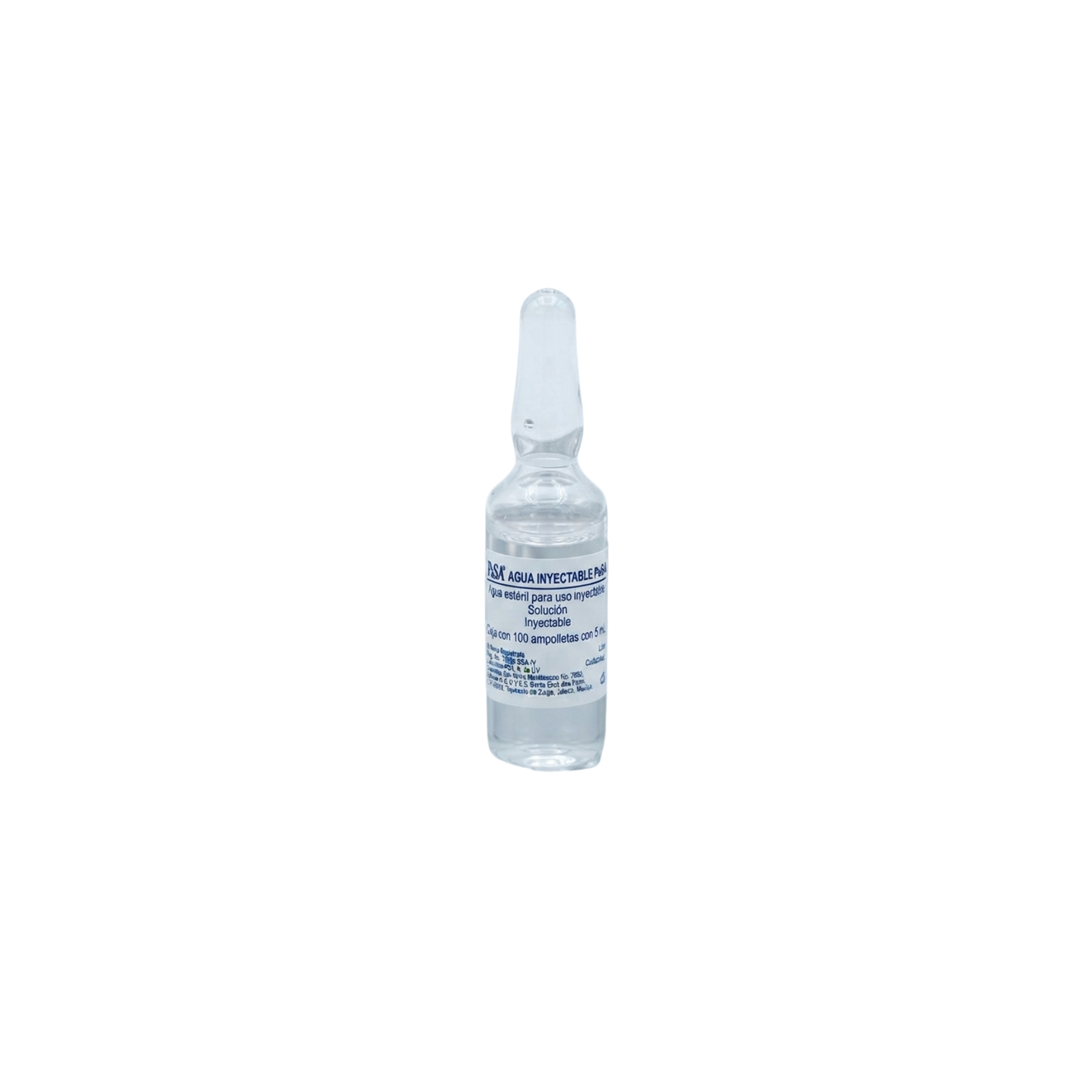 AGUA INYECTABLE 10 ML C/100 AMPULAS