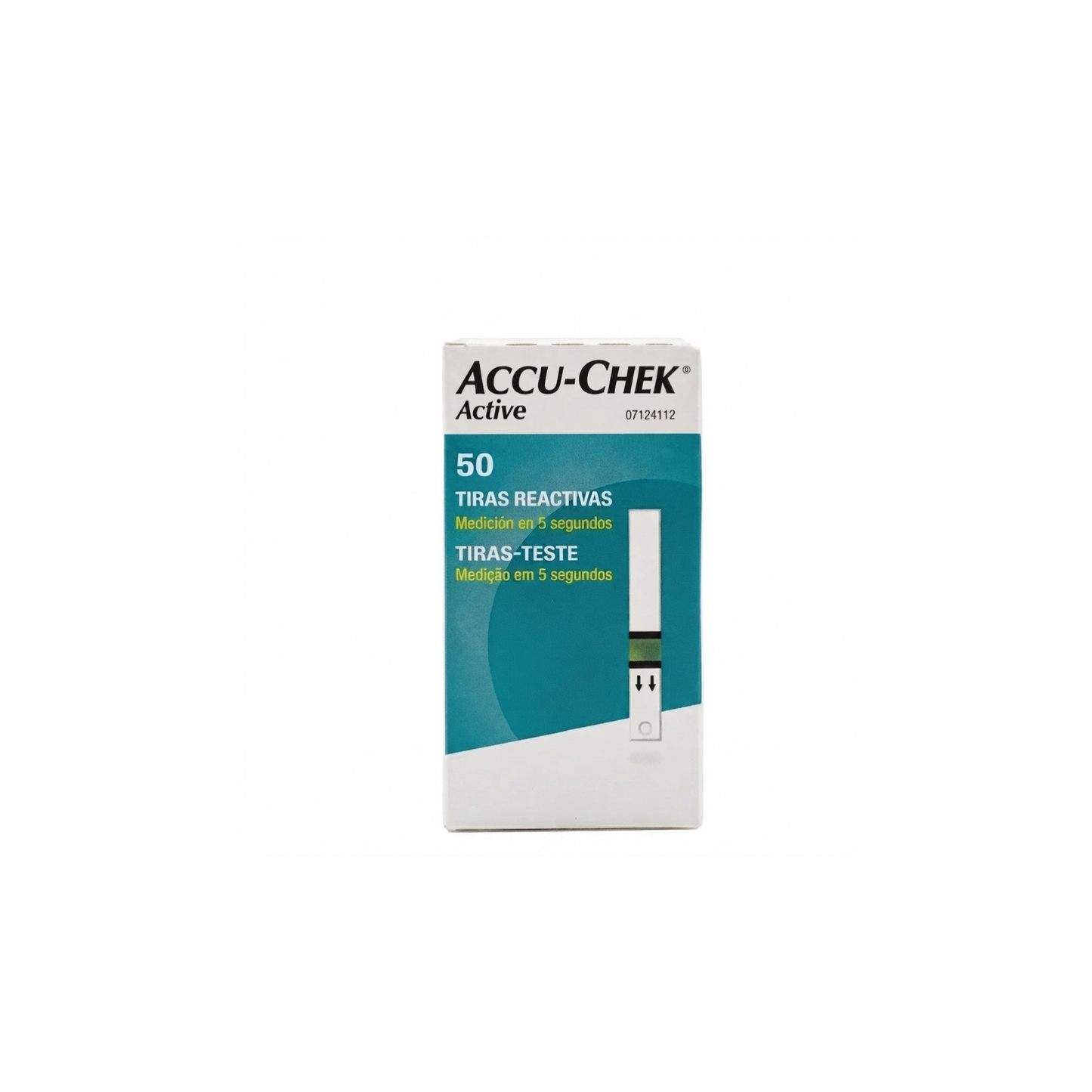 ACCU-CHEK ACTIVE PACK TIRAS REACTIVAS PARA MEDICIÓN DE GLUCOSA CAJA CON 50 PIEZAS