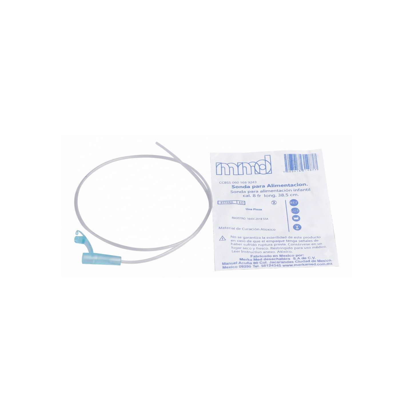 SONDA PARA ALIMENTACION INFANTIL CAL. 8FR LONG 38.5 CM MMD 1 PIEZA