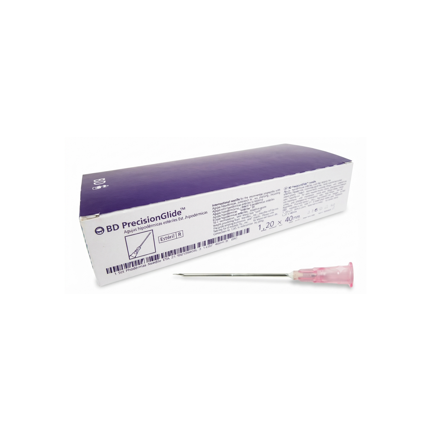 AGUJA HIPODERMICA BD PRECISION GLIDE 1.20 X 40 MM CAJA CON 100 PIEZAS