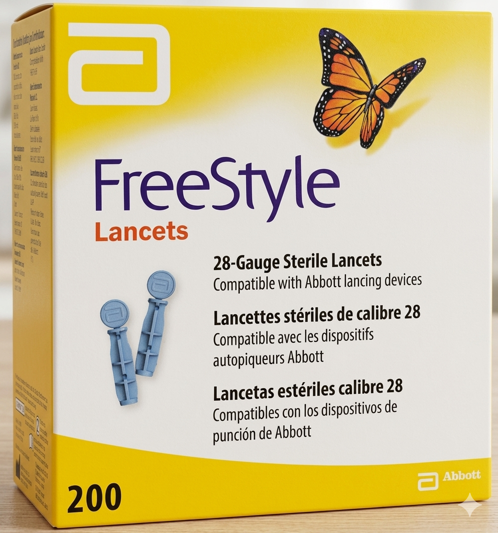 Freestyle Lancets Calibre 28 caja con 200 lancetas