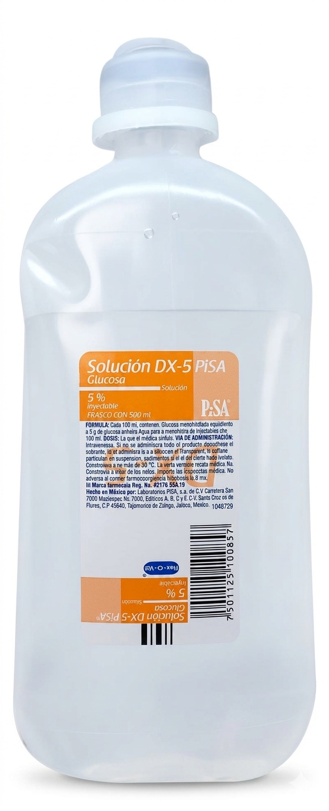 SOLUCION DX GLUCOSA 5% PISA 500 ML CAJA CON 24 FRASCOS