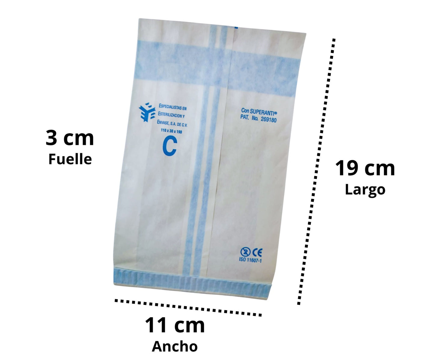 BOLSA PARA ESTERILIZAR 110X30X190CM CAJA CON 1000 PIEZAS