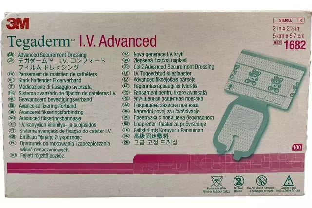 TEGADERM IV 3M APOSITO DE FIJACIÓN PEDIÁTRICO 5X5.7 CM 1682 MODELO OSITOS CAJA CON 100 PIEZAS