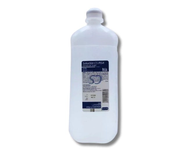 CLORURO DE SODIO INYECTABLE FRASCO CON 1000ML MARCA PISA CAJA CON 12 PIEZAS