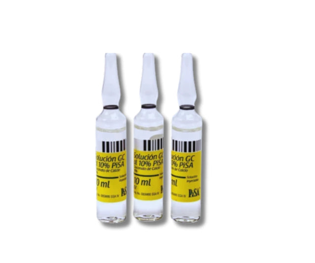 GLUCONATO DE CALCIO 10% 10ML FRASCO AMPULA C/100 UNIDADES