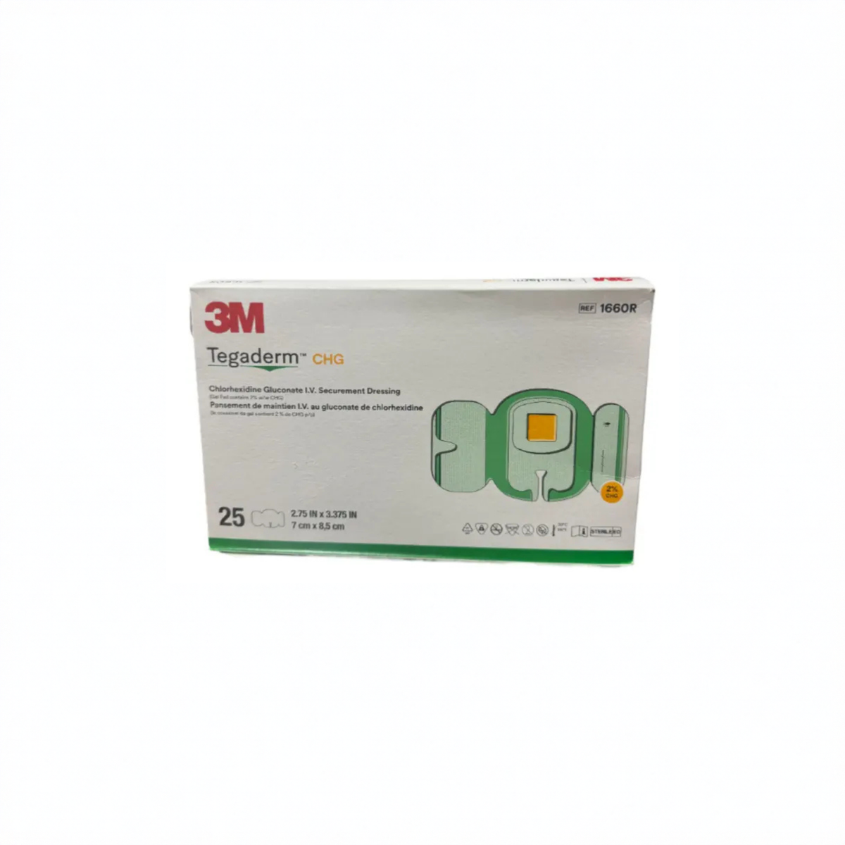 TEGADERMC HG 3M GLUCONATO DE CHLORHEXIDINA 7CMX8.5CM CAJA CON 25 PIEZAS 1660R