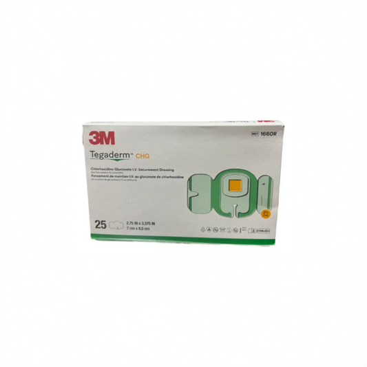 TEGADERMC HG 3M GLUCONATO DE CHLORHEXIDINA 7CMX8.5CM CAJA CON 25 PIEZAS 1660R
