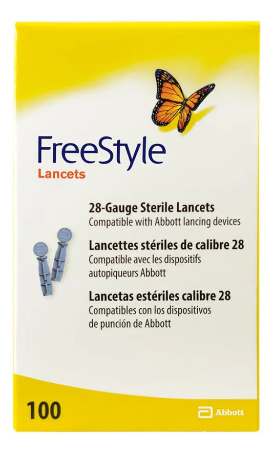 Freestyle Lancets Calibre 28 Abbott caja con 100 lancetas