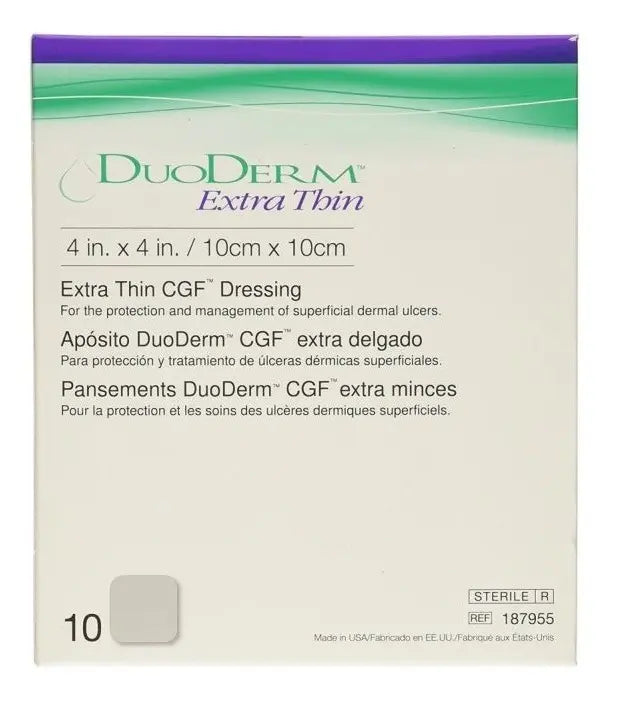 Aposito extra delgado Duoderm ET 10x10 cm caja con 10 piezas