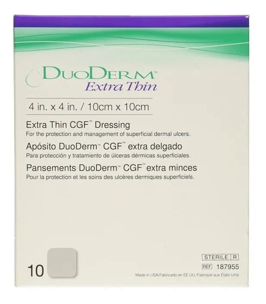 Aposito extra delgado Duoderm ET 10x10 cm caja con 10 piezas
