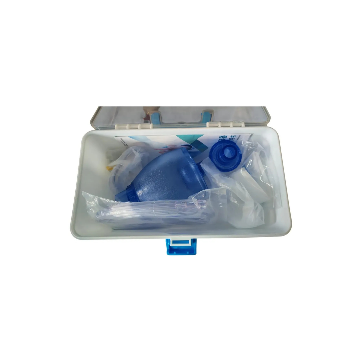 RESUCITADOR MANUAL PARA ADULTOS, INCLUYE BOLSA PVC AMBU, TUBO OXIGENO, BOTIQUIN, PRIMEROS AUXILIOS. 1 PZ