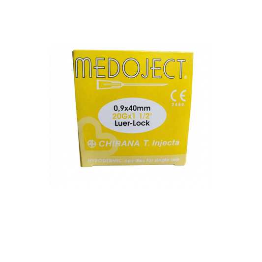 AGUJA HIPODERMICA MEDOJECT 20GX38MM CAJA CON 100 PIEZAS