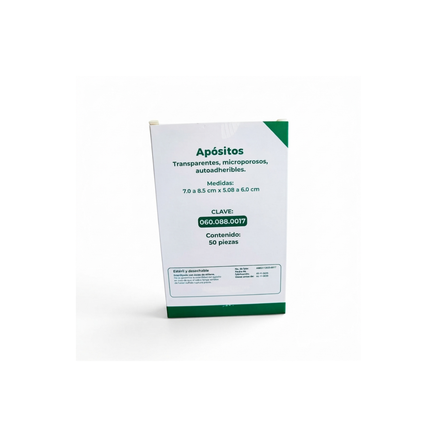APOSITO 6CMX7CM TRANSPARENTE MICROPOROS AUTOADHERIBLES CAJA CON 50 PIEZAS