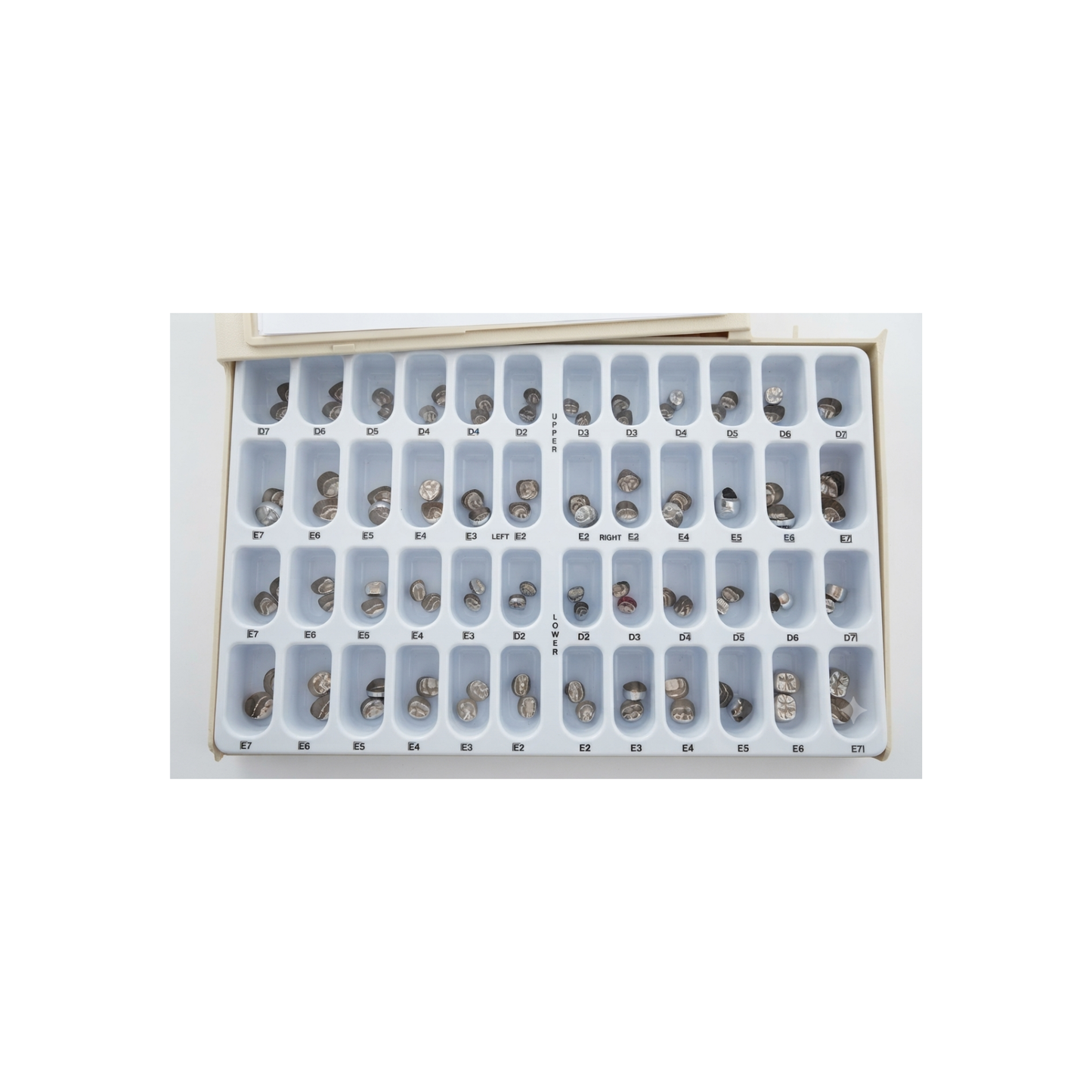 CORONAS ANTERIORES PRIMARIAS DE ACERO INOXIDABLE 3M CAJA CON 72 CORONAS REF: 908100