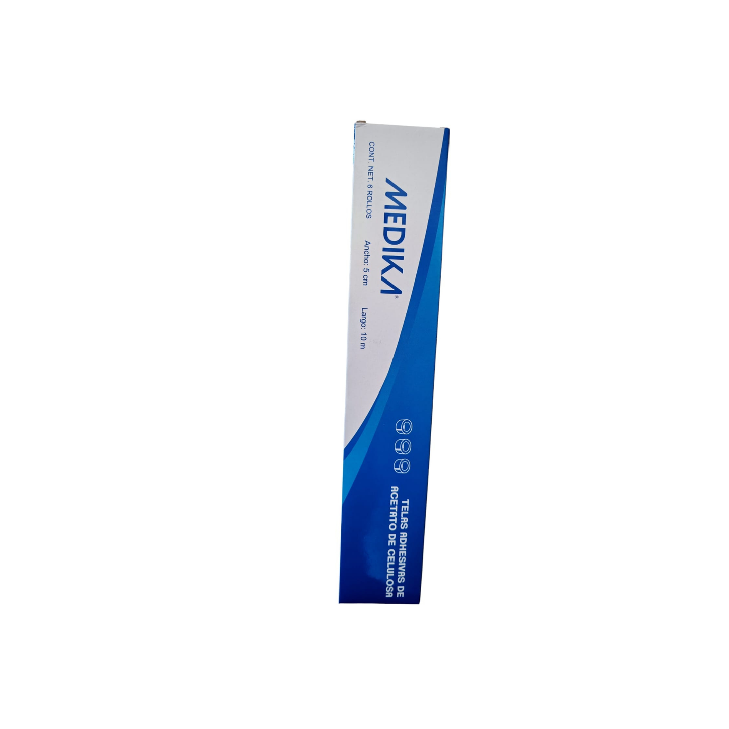TELA ADHESIVA DE ACETATO DE CELULOSA MEDIKA 10MX5CM 6 ROLLOS