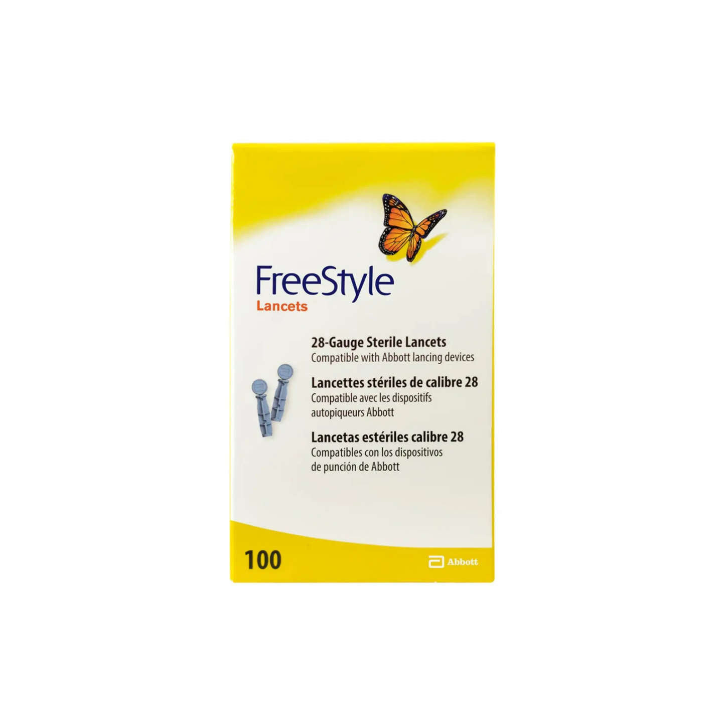 Freestyle Lancets Calibre 28 Abbott caja con 100 lancetas