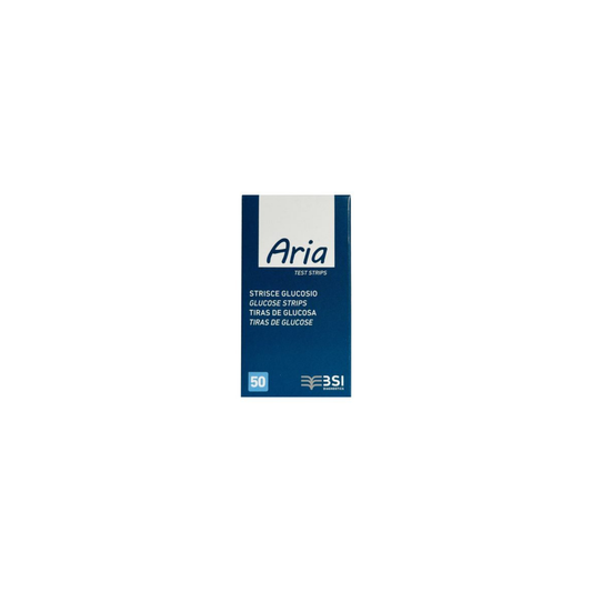 TIRAS PARA GLUCOSA ARIA FRASCO CON 50 PIEZAS