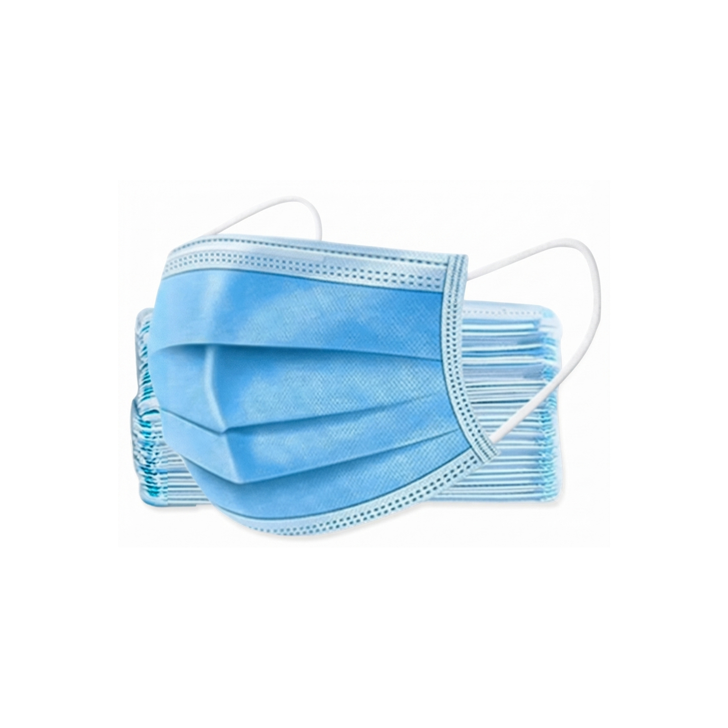 CUBREBOCAS DESECHABLE AZUL DE 3 PLIEGUES PAQUETECO 100 PIEZAS