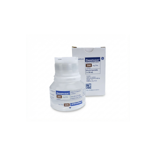 IOPAMIDOL MEDIO DE CONTRASTE OMNIPAQUE 300 mg I / Ml ENVASE CON 50 mL 070.581.0109