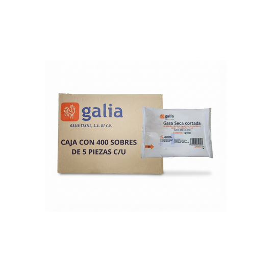 GASA ESTERIL 10X10 CAJA CON 400 SOBRE DE 5 PIEZAS C/U