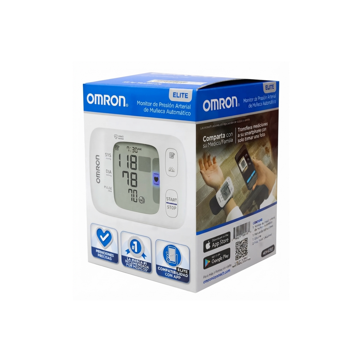 MONITOR DE PRESION ARTERIAL DE MUÑECA AUTOMATICA HEM:6230