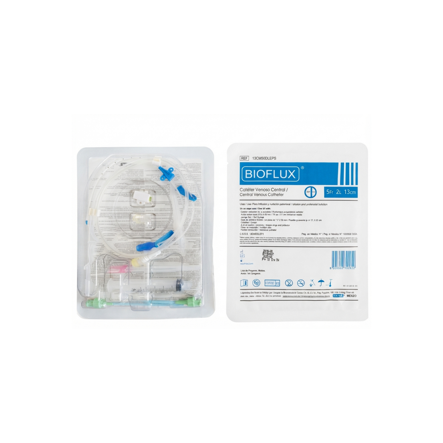 CATETER VENOSO CENTRAL 5FR X 13 CM 2 LUMEN BIOFLUX
