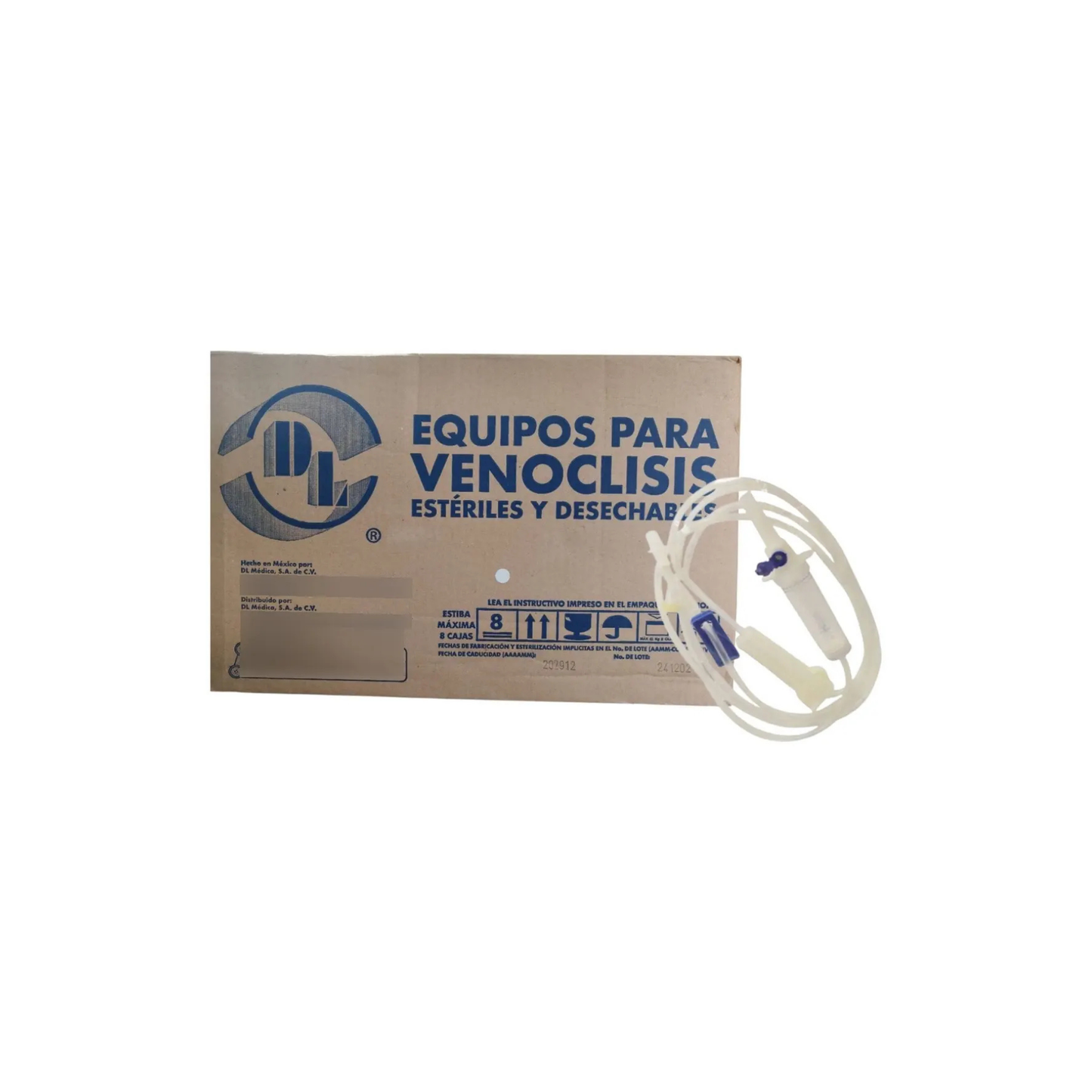 Equipo Venoclisis Normogotero Con Sistema Libre De Aguja. Caja c/150 pz. Marca DL