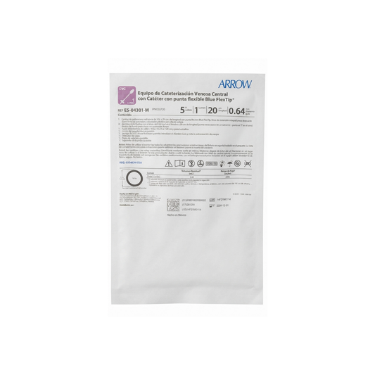 CATETER VENOSO CENTRAL 5 FR X 20 CM 1 LUMEN ARROW 1 PIEZA