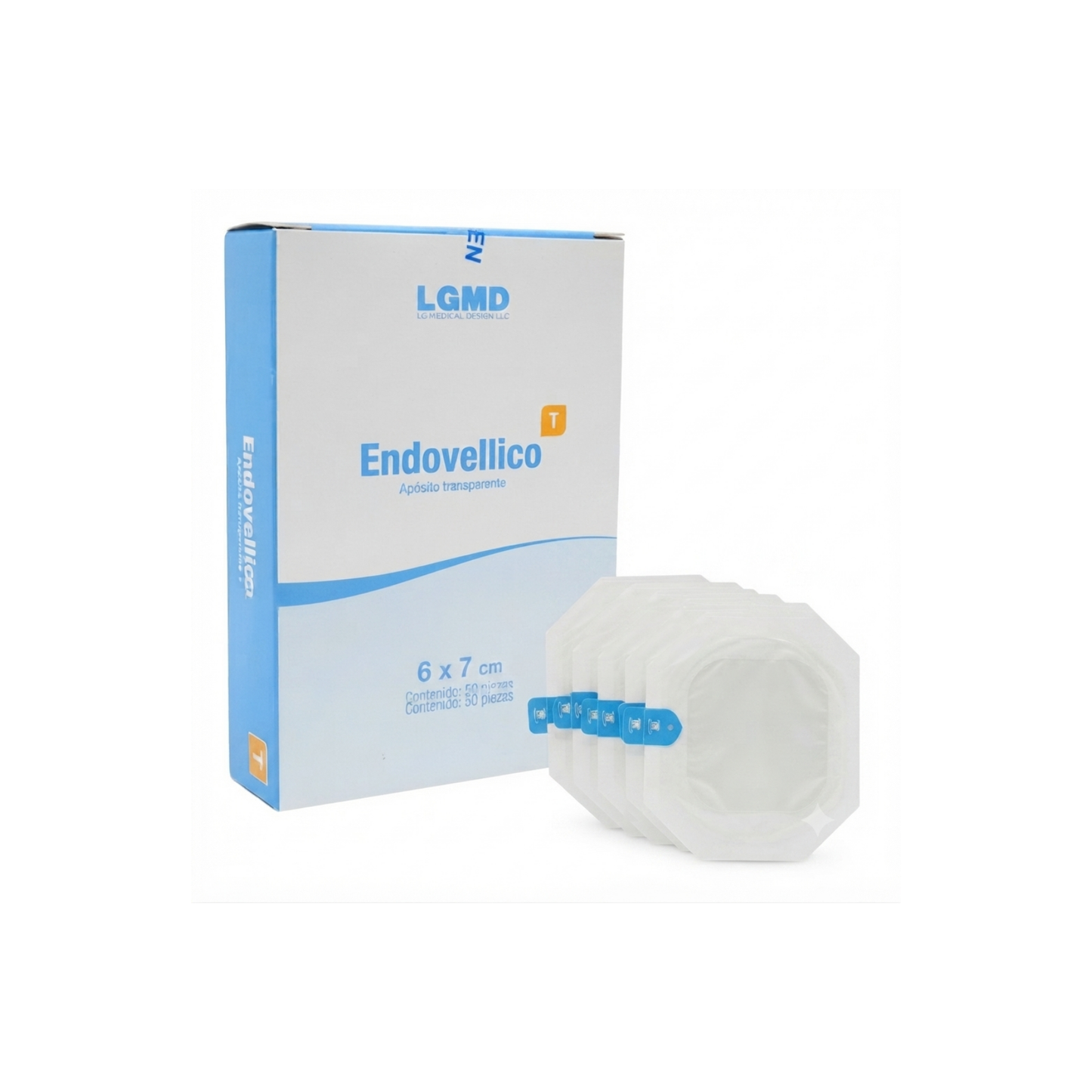 ENDOVELLICO APOSITO TRANSPARENTE MICROPOROSO Y AUTOADHERIBLE 6X7CM CAJA CON 50 PIEZAS