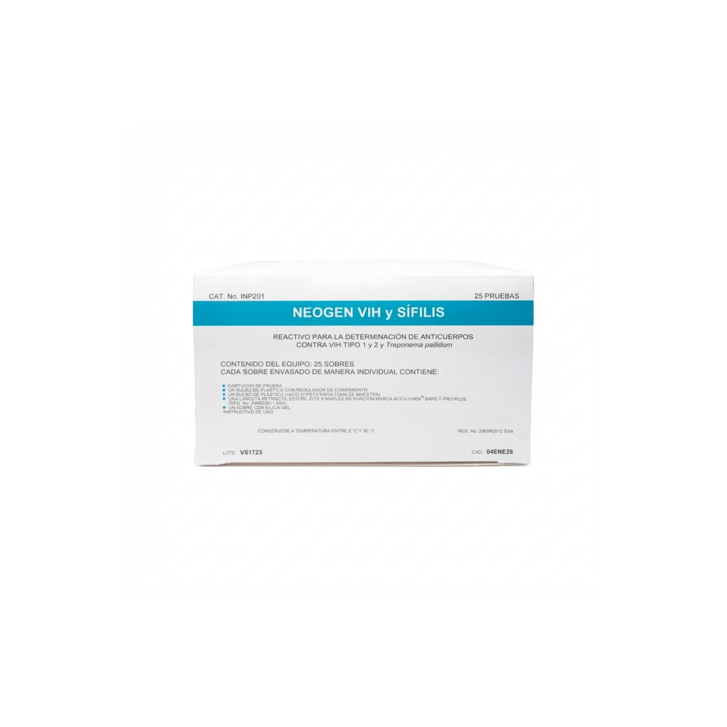 NEOGEN VIH Y SIFILIS CAJA CON 25 SOBRES INTERBIOL