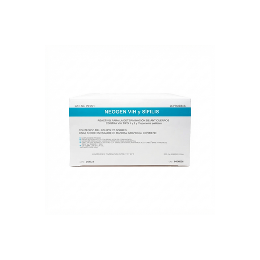 NEOGEN VIH Y SIFILIS CAJA CON 25 SOBRES INTERBIOL