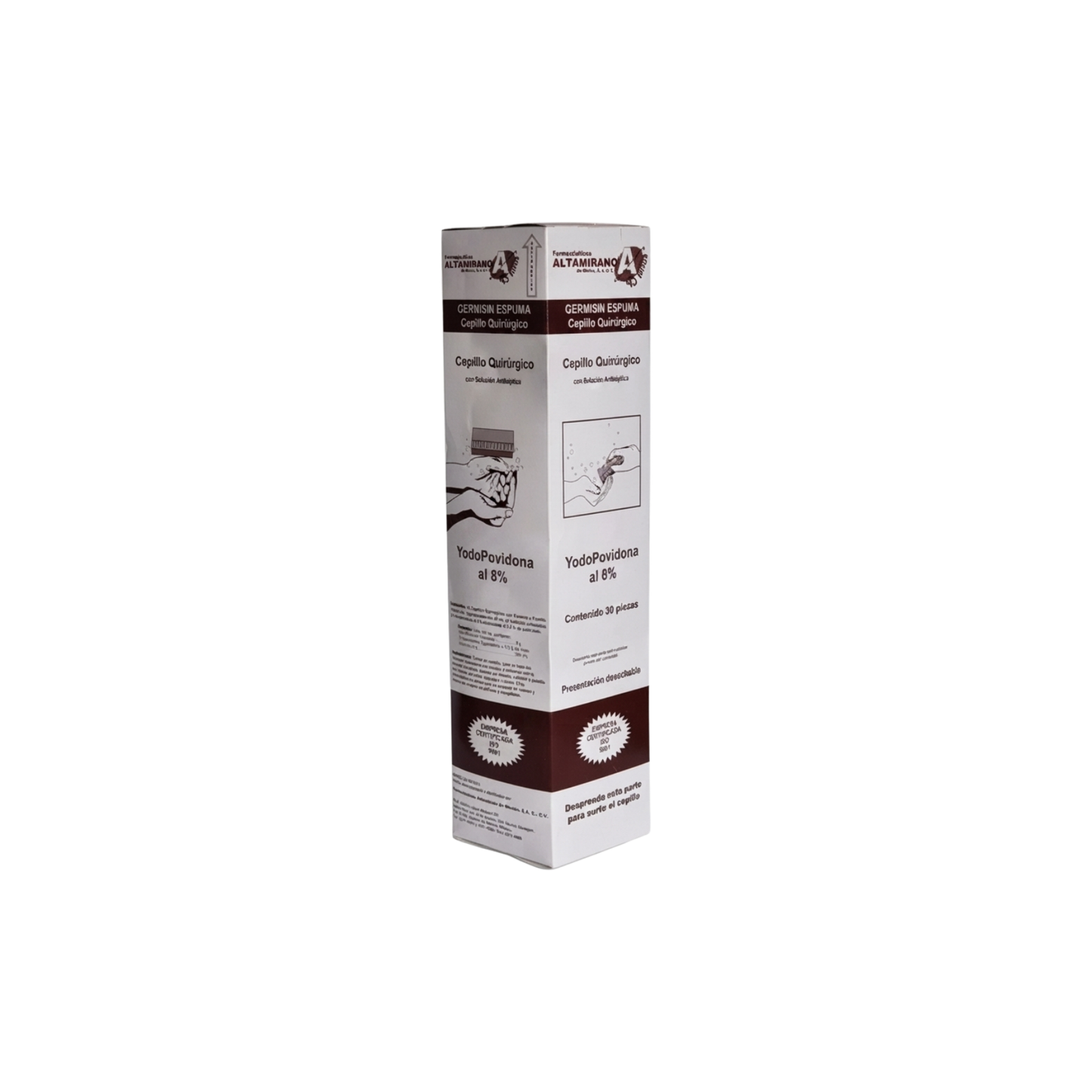 CEPILLO QUIRURGICO ALTAMIRANO ( GERMISIN ESPUMA ) PAQUETE CON 30 PIEZAS