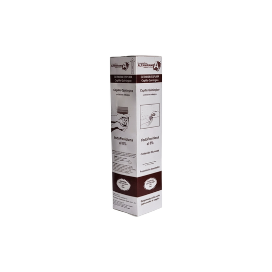 CEPILLO QUIRURGICO ALTAMIRANO ( GERMISIN ESPUMA ) PAQUETE CON 30 PIEZAS