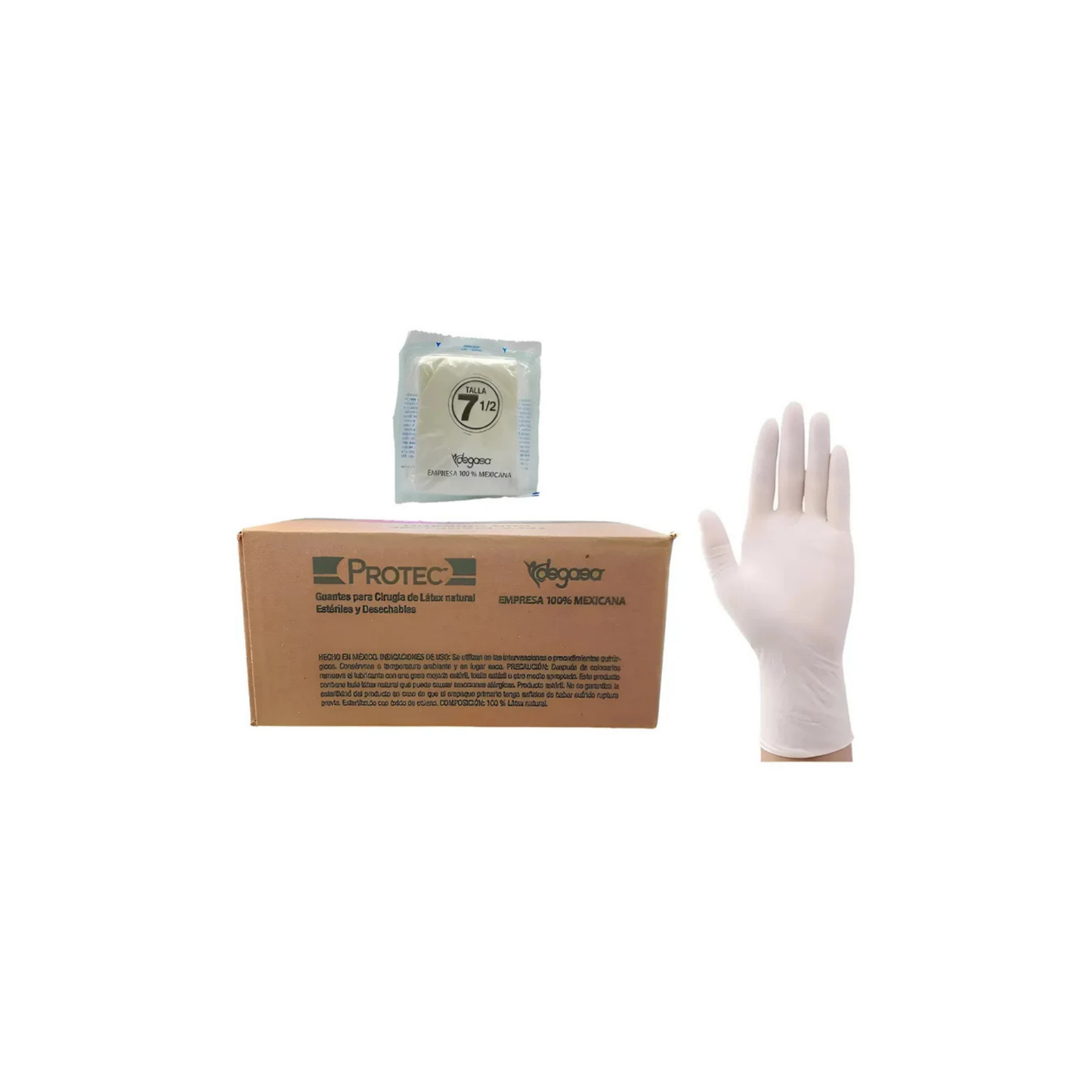GUANTE PROTEC PARA CIRUGIA TALLA 7 1/2 CAJA CON 50 PARES