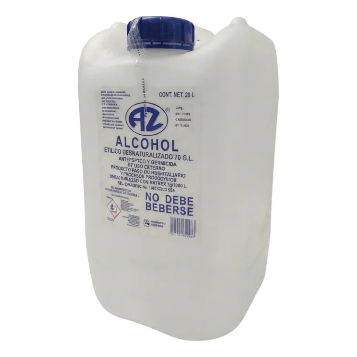 ALCOHOL ETILICO AZ AL 70% DESNATURALIZADO  GALON DE 20 LITROS