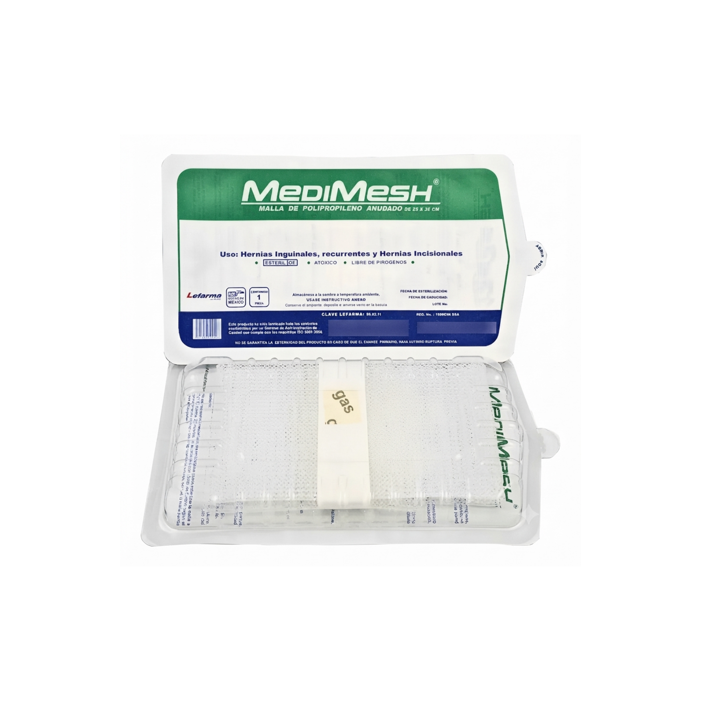 MALLA DE POLIPROPILENO ANUDADA MEDIMESH 25X35 CM