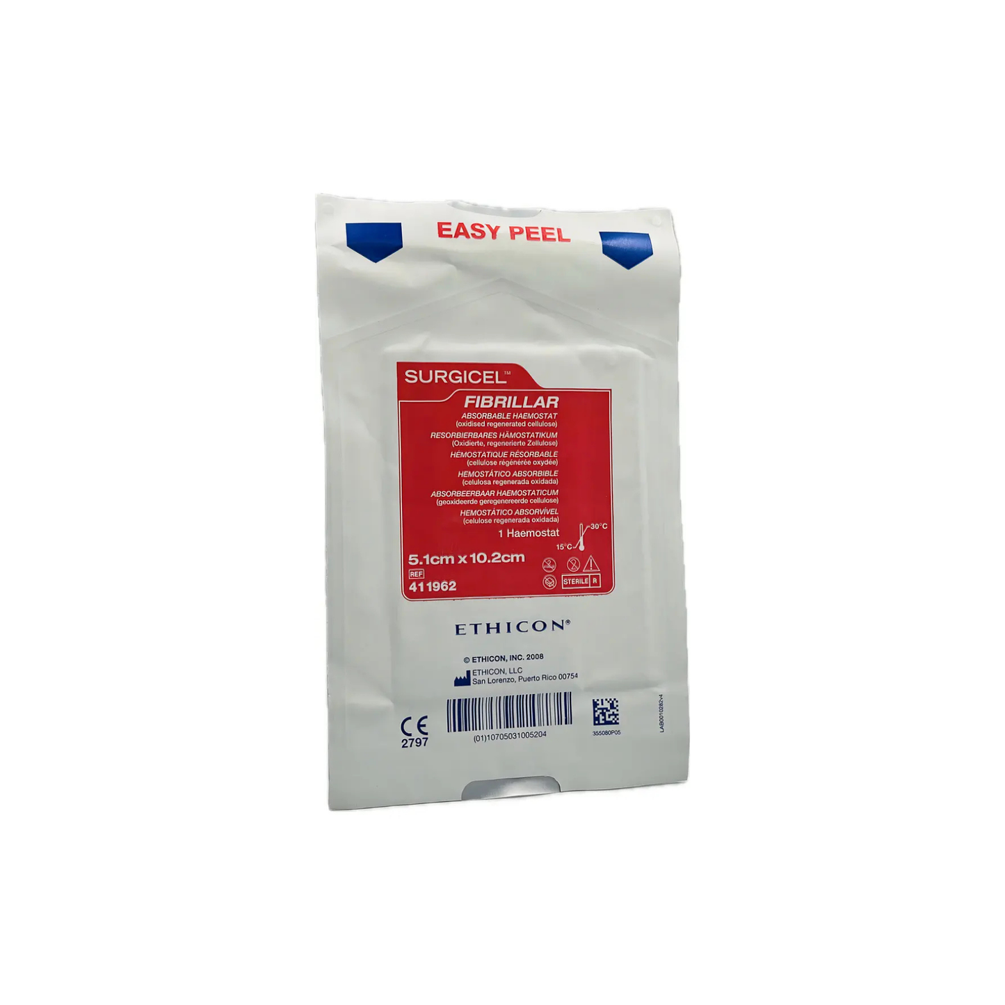 SURGICEL FIBRILLAR 10X2.5CM X 5.1 CM ETHICON POR PIEZA