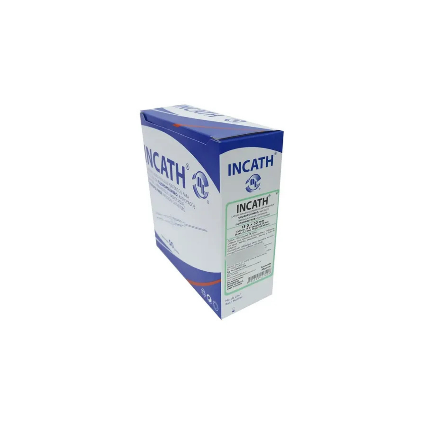 CATETER INTRAVENOSO PERIFERICO RADIOPACO INCATH DL 18G X 30MM CAJA CON 50 PIEZAS