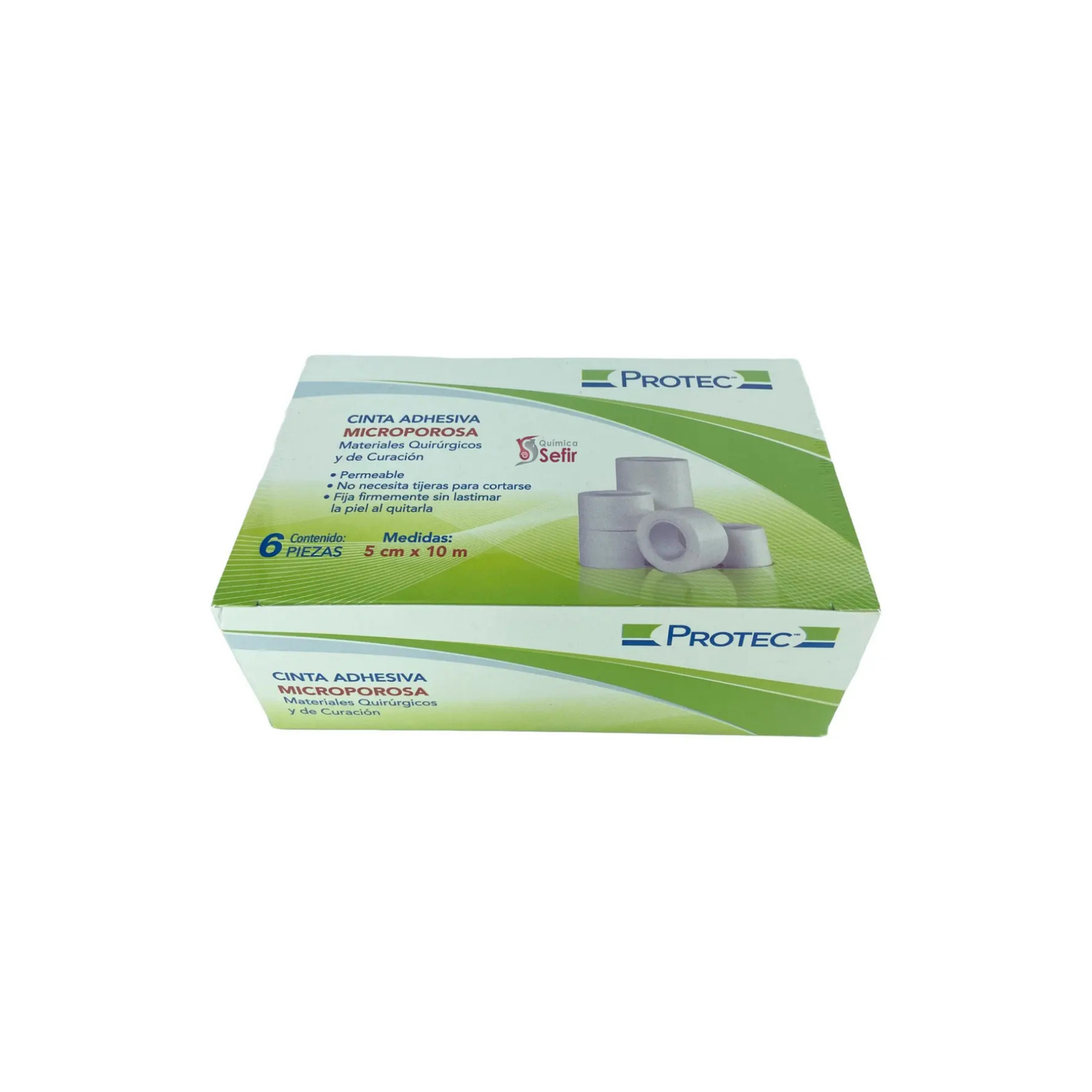 CINTA ADHESIVA MICROPOROSA MICROPORE 5CM X 10M PROTEC CAJA CON 6 ROLLOS