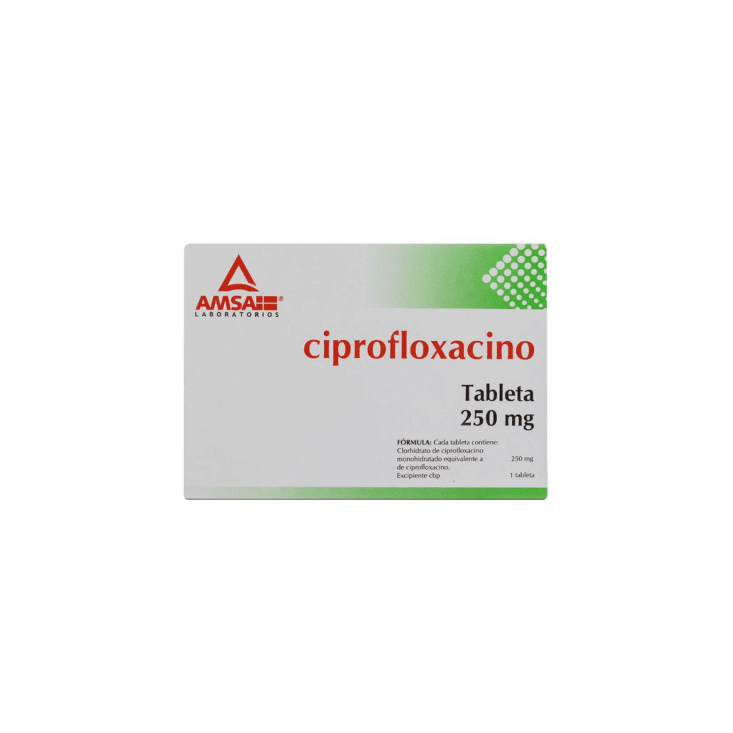 CIPROFLOXAXINO 250 MG CAJA CON 12 PZ