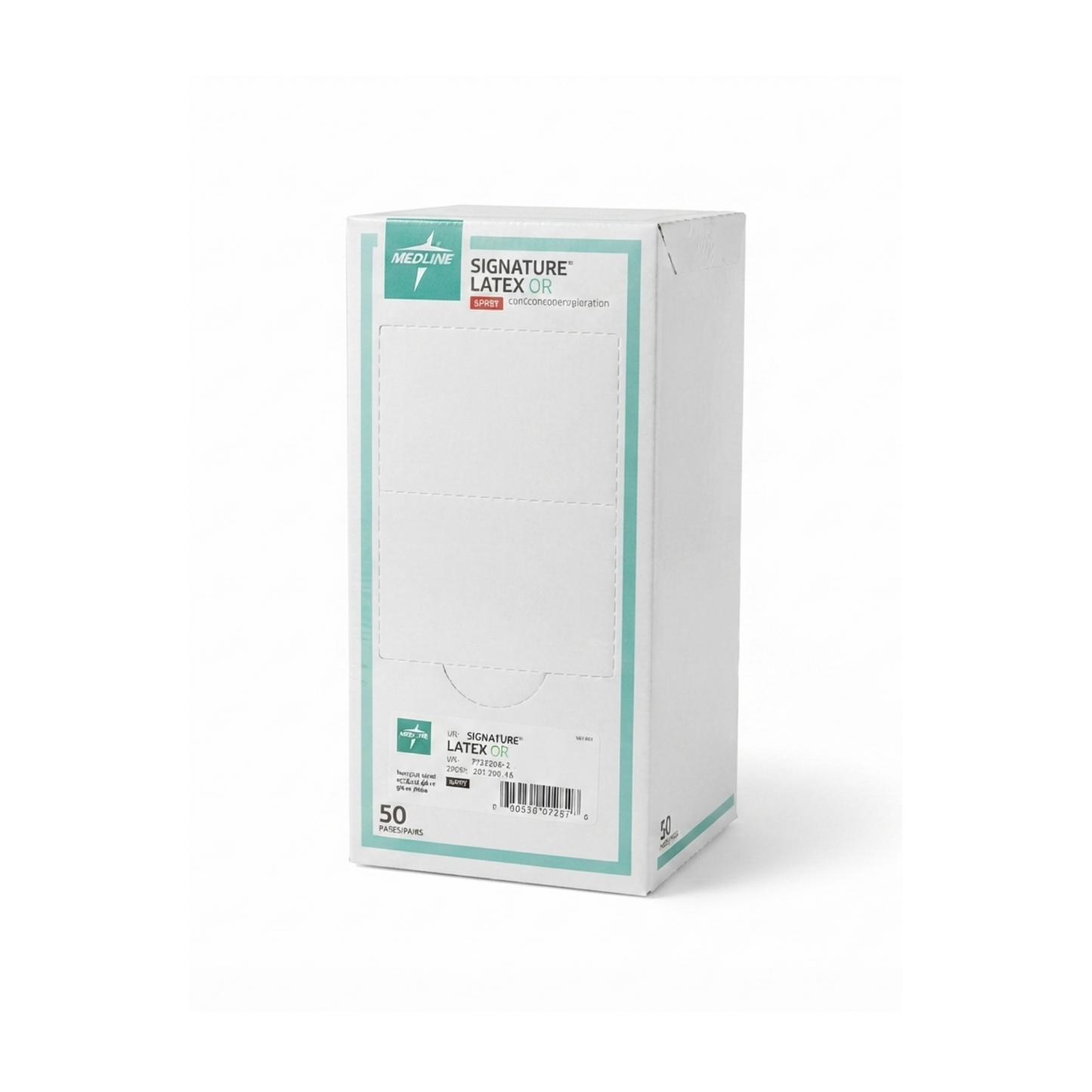 GUANTE SIGNATURE LATEX OR QUIRURGICO ESTERILES TALLA 8 MEDLINE CAJA CON 50 PZ