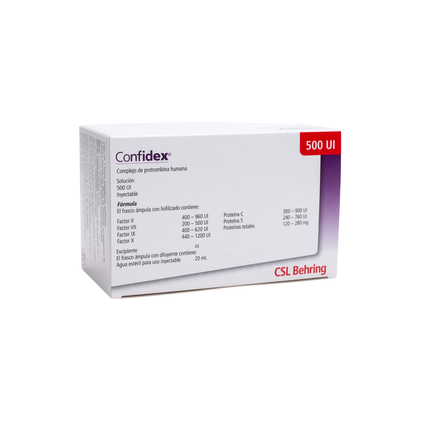 CONFIDEX SOLUCION 500 UI INYECTABLE