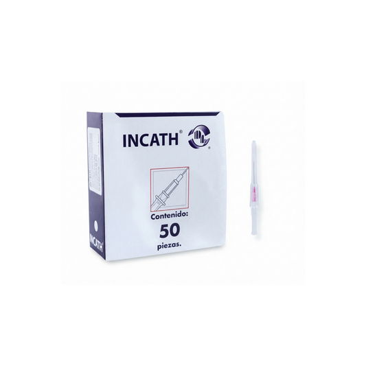 CATETER INTRAVENOSO PERIFERICO RADIOPACO INCATH DL 20G X 30MM CAJA CON 50 PIEZAS